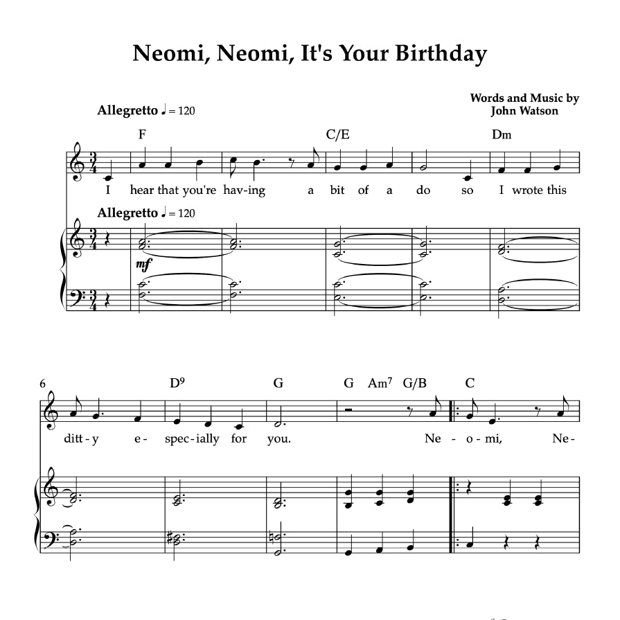 Neomi, Neomi, It's Your Birthday