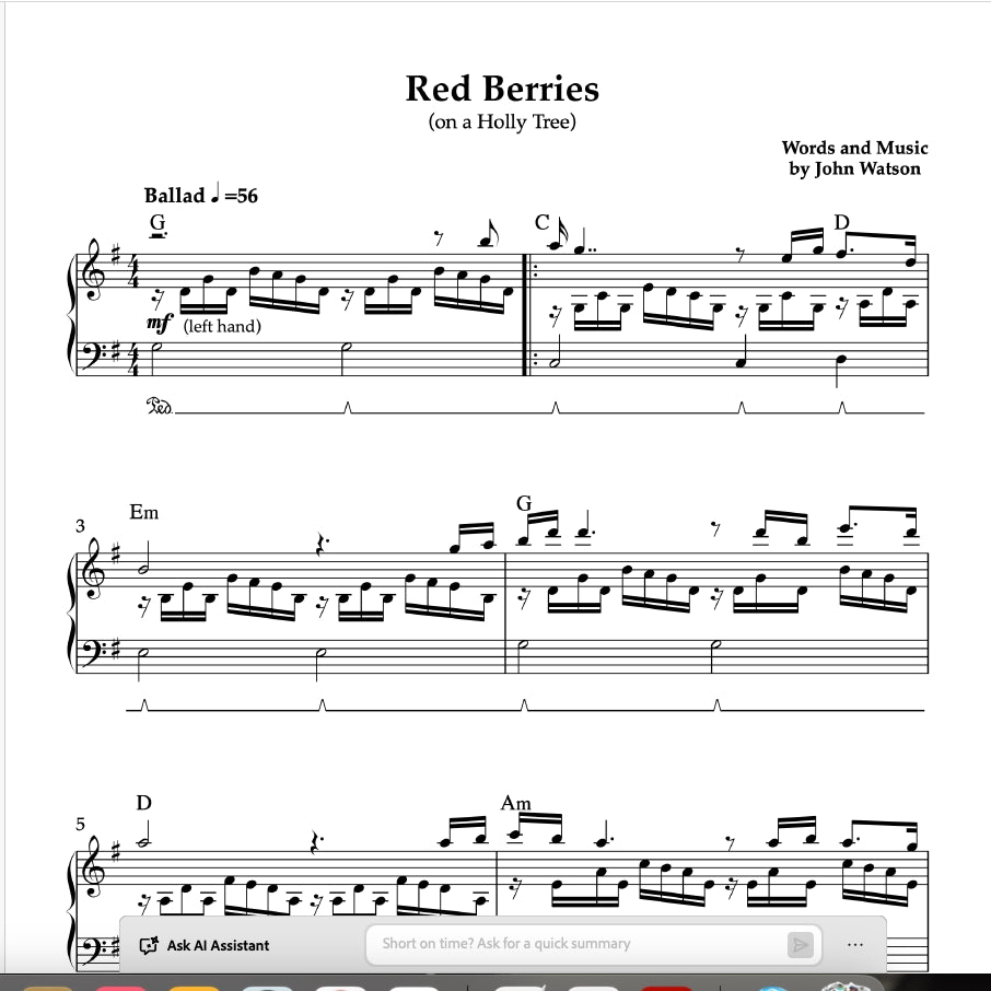 Red Berries (piano solo)